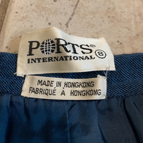 Vintage 70s Ports International Denim Button-Front Skirt - Size 8 - Picture 5 of 5
